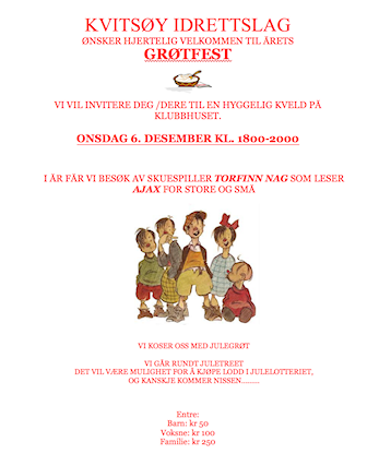 Velkommen til Grøtfest!